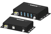 USB3.0光纤延长器USB-3114光端机4口传输距离单模光纤10KM多模光纤300米